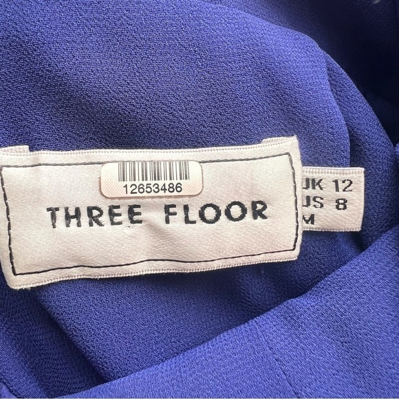 Three Floor Navy Blue Afterglow Cosmic Star Printed Mini Dress - Picture 14 of 15